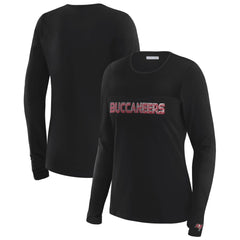 NFL Tampa Bay Buccaneers WEAR by Erin Andrews x Gracie Hunt Women's Mesh Panel Long Sleeve T-Shirt