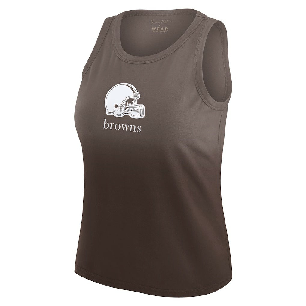 NFL Cleveland Browns WEAR by Erin Andrews x Gracie Hunt Women's Ombre Tank Top