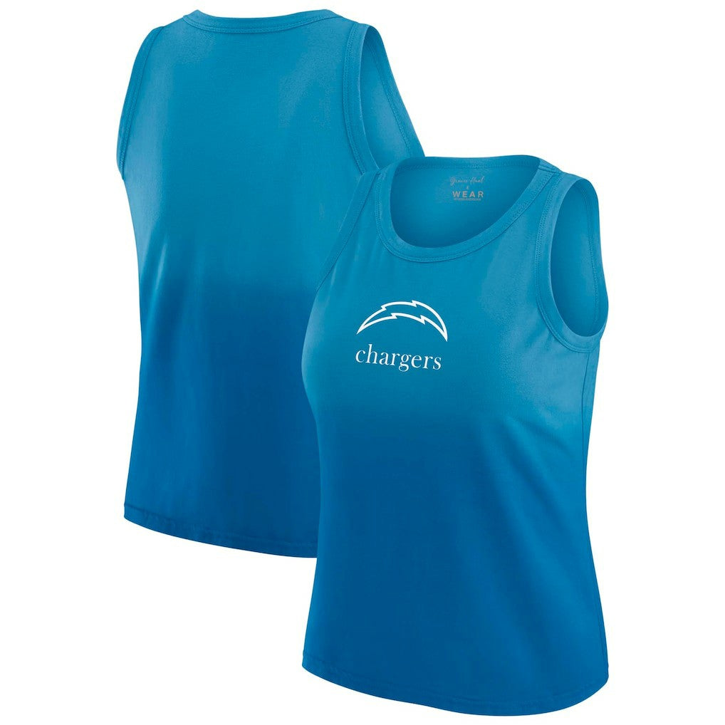 NFL Los Angeles Chargers WEAR by Erin Andrews x Gracie Hunt Women's Ombre Tank Top