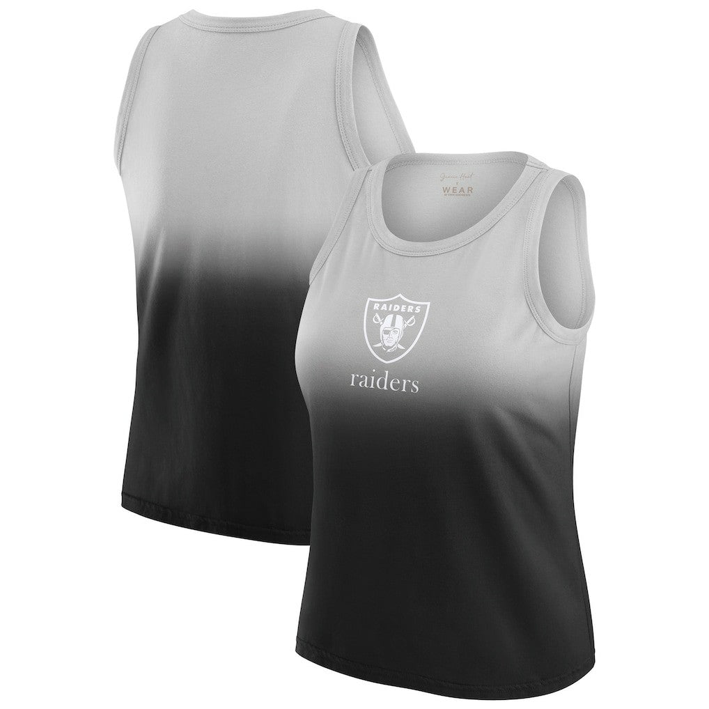 NFL Las Vegas Raiders WEAR by Erin Andrews x Gracie Hunt Women's Ombre Tank Top
