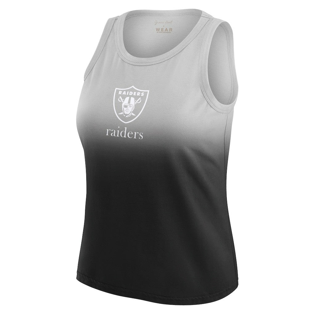 NFL Las Vegas Raiders WEAR by Erin Andrews x Gracie Hunt Women's Ombre Tank Top
