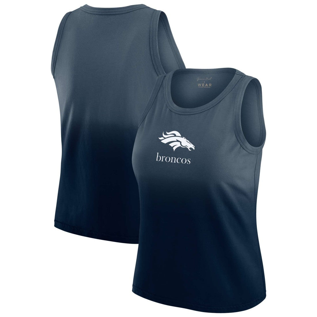 NFL Denver Broncos WEAR by Erin Andrews x Gracie Hunt Women's Ombre Tank Top