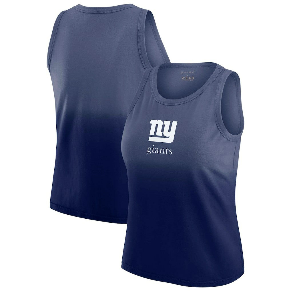 NFL New York Giants WEAR by Erin Andrews x Gracie Hunt Women's Ombre Tank Top