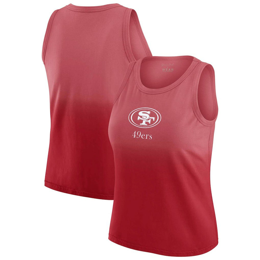 NFL San Francisco 49ers WEAR by Erin Andrews x Gracie Hunt Women's Ombre Tank Top