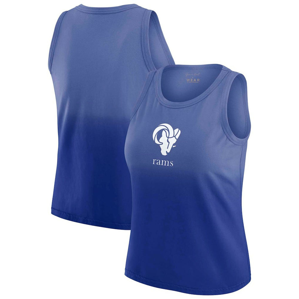 NFL Los Angeles Rams WEAR by Erin Andrews x Gracie Hunt Women's Ombre Tank Top