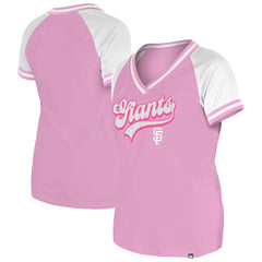 San Francisco Giants Women's Gameday V-Neck T-Shirt - Light Pink | New Era