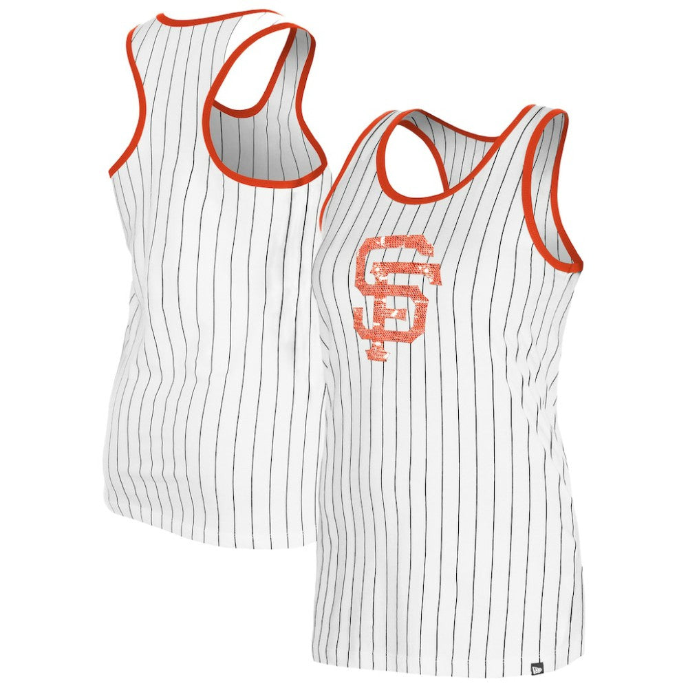 San Francisco Giants Women's Gameday Pinstripe Tank Top - White | New Era