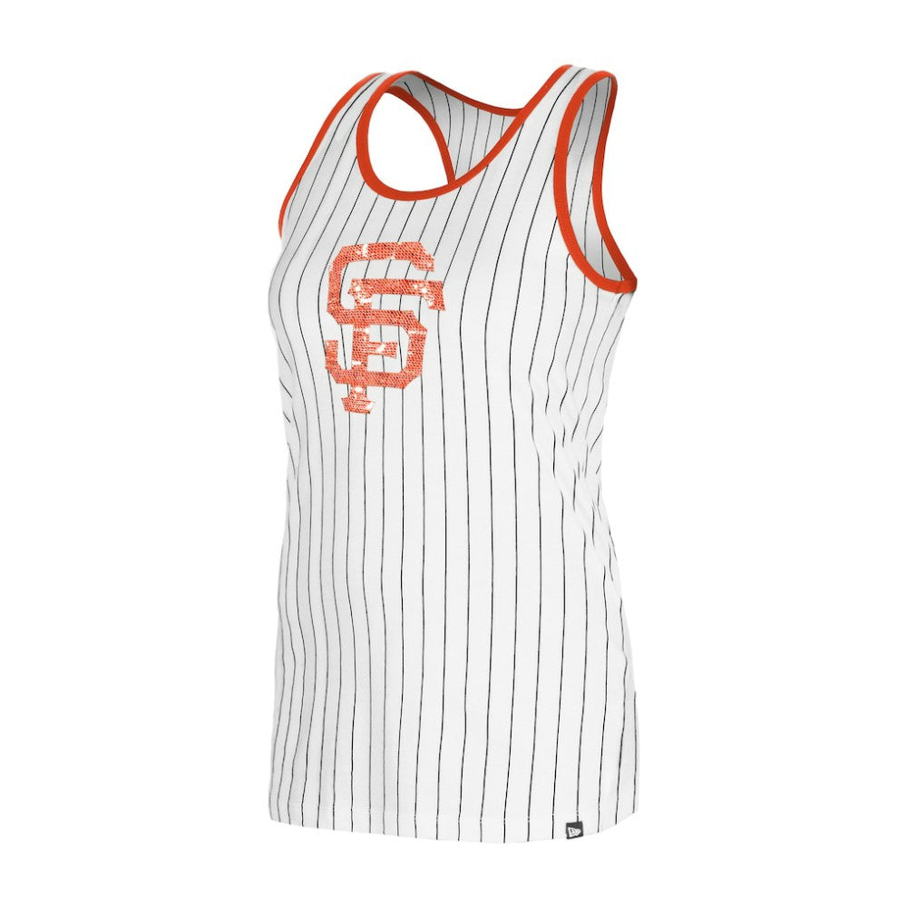 San Francisco Giants Women's Gameday Pinstripe Tank Top - White | New Era