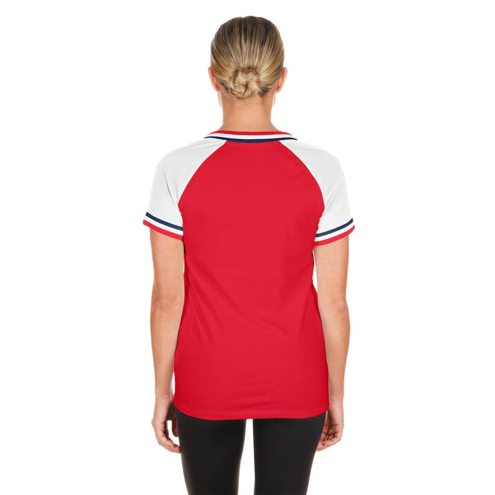St. Louis Cardinals Women's Gameday Raglan V-Neck T-Shirt - Red | New Era
