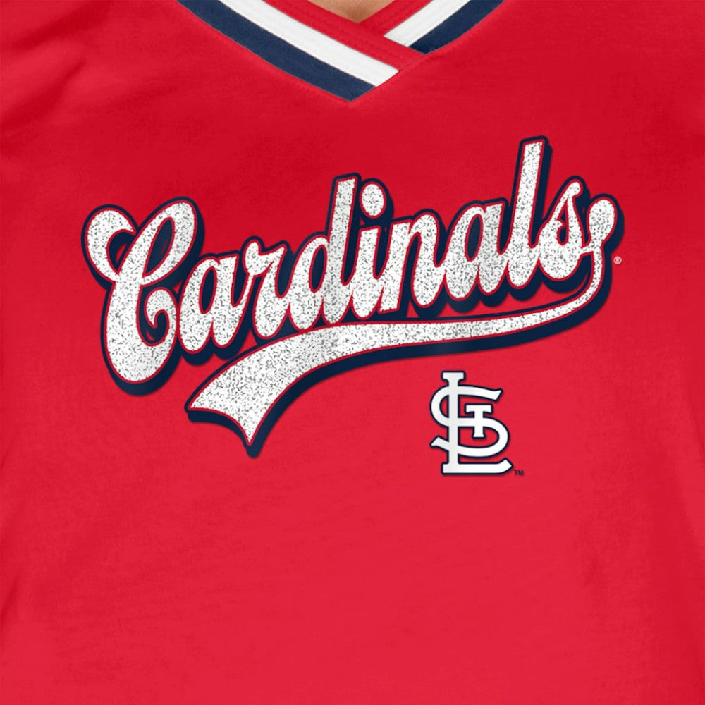 St. Louis Cardinals Women's Gameday Raglan V-Neck T-Shirt - Red | New Era