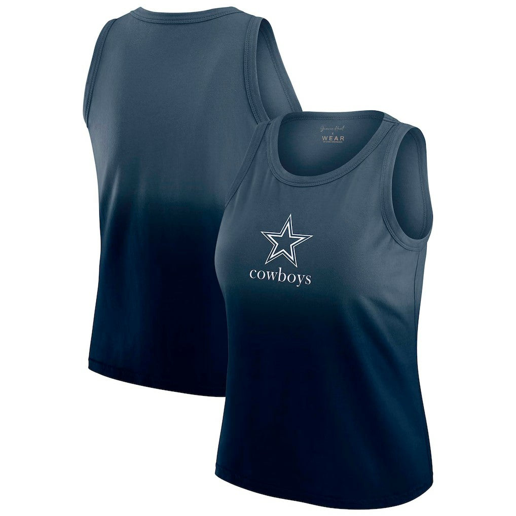 NFL Dallas Cowboys WEAR by Erin Andrews x Gracie Hunt Women's Ombre Tank Top