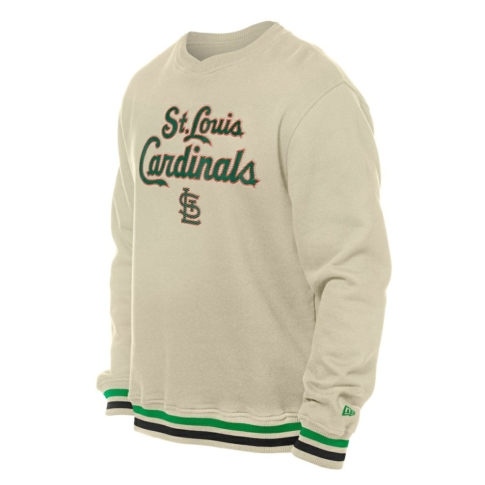 St. Louis Cardinals St. Patrick's Day Twill Pullover Sweatshirt - Cream | New Era