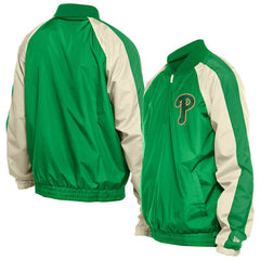 Philadelphia Phillies St. Patrick's Day Ripstop Raglan Quarter-Zip Windbreaker - Kelly Green | New Era