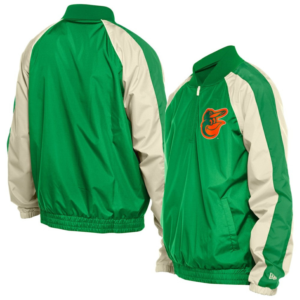 Baltimore Orioles St. Patrick's Day Ripstop Raglan Quarter-Zip Windbreaker - Kelly Green | New Era