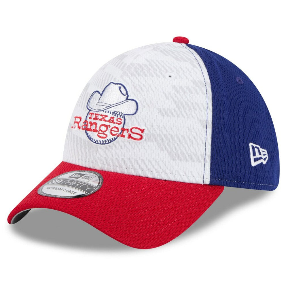 Texas Rangers 2025 MLB Clubhouse 39THIRTY Flex Hat - Royal/Red | New Era