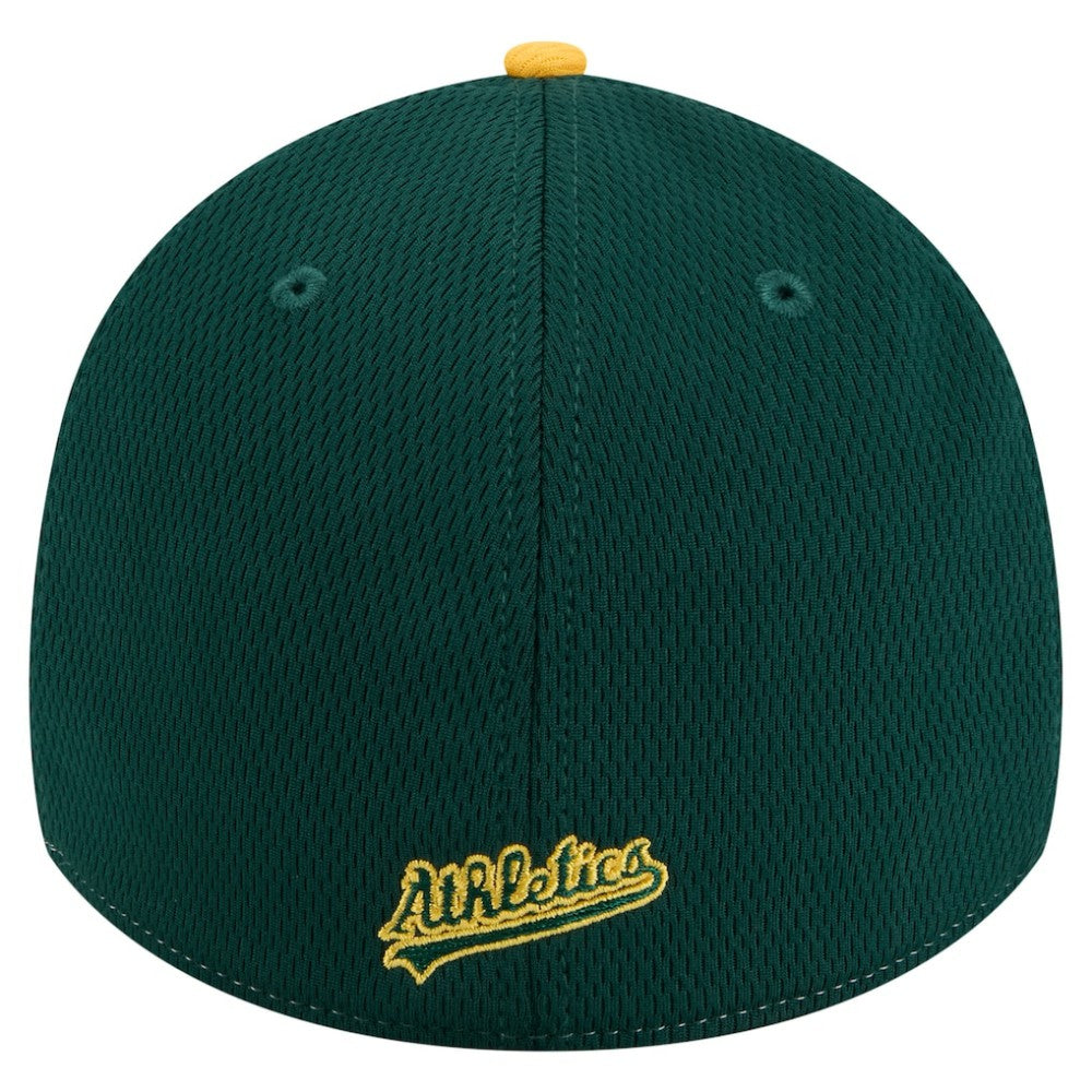 Athletics 2025 MLB Clubhouse 39THIRTY Flex Hat - Dark Green/Gold | New Era