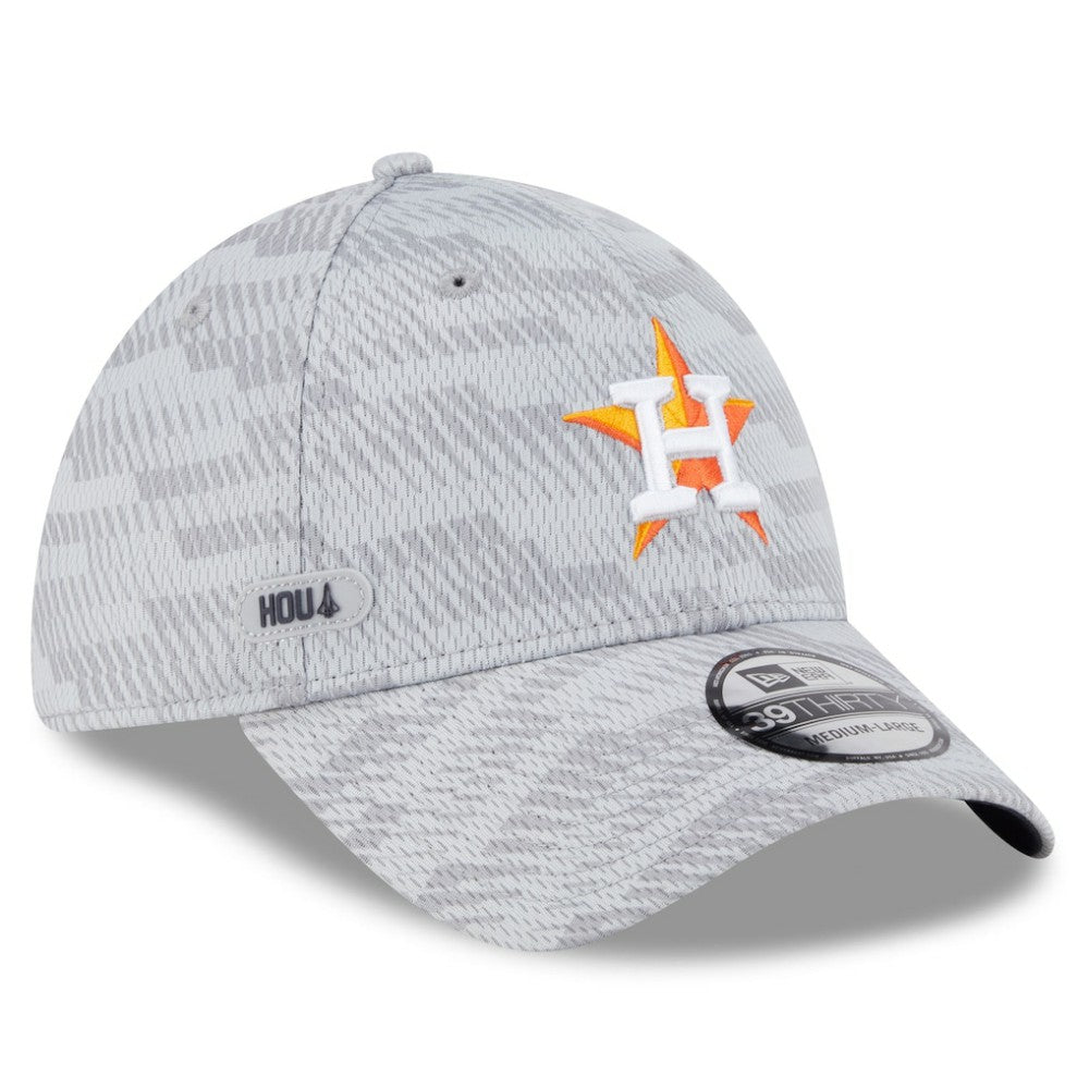 Houston Astros 2025 MLB Clubhouse 39THIRTY Flex Hat - Gray | New Era