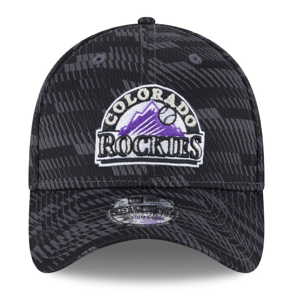 Colorado Rockies 2025 MLB Clubhouse 39THIRTY Flex Hat - Black | New Era