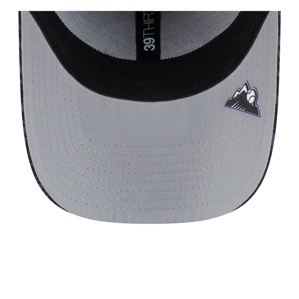 Colorado Rockies 2025 MLB Clubhouse 39THIRTY Flex Hat - Black | New Era