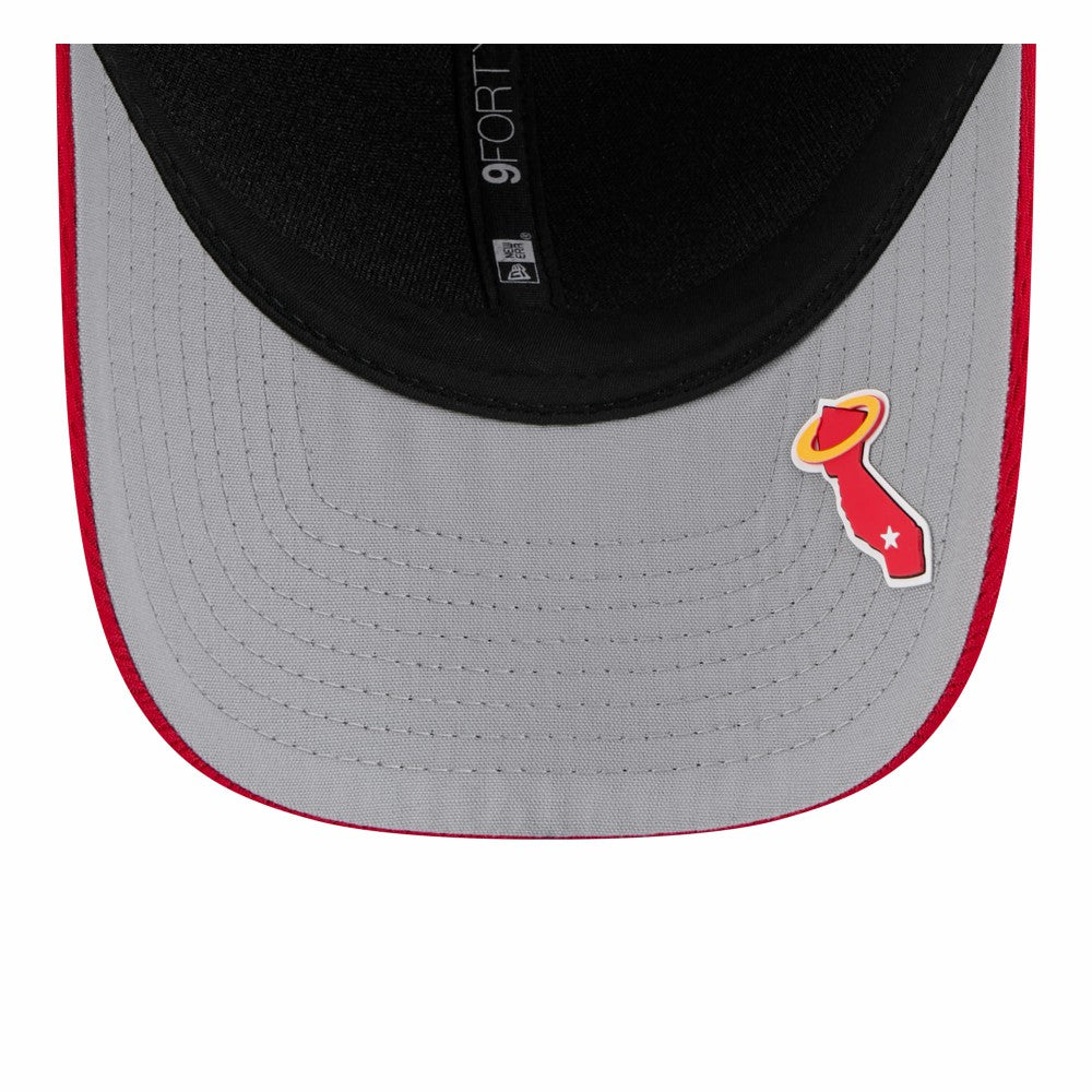 Los Angeles Angels 2025 MLB Clubhouse 9FORTY Adjustable Hat - Red | New Era