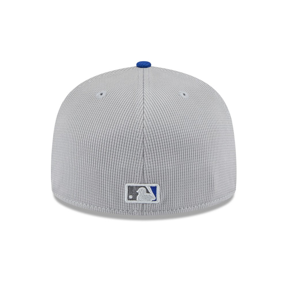 Milwaukee Brewers 2025 Batting Practice 59FIFTY Fitted Hat - Gray/Royal | New Era