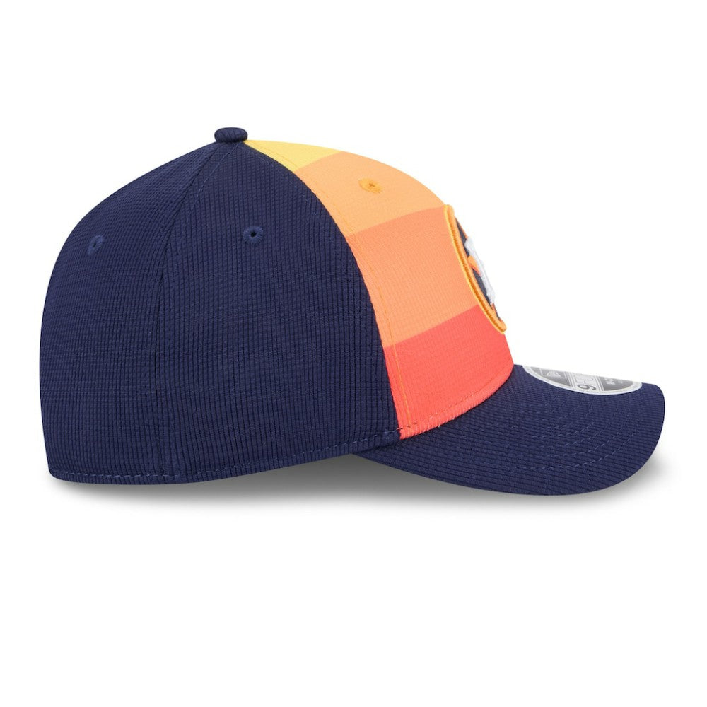 Houston Astros 2025 Batting Practice 9FORTY M-Crown Adjustable Hat - Navy/Orange | New Era