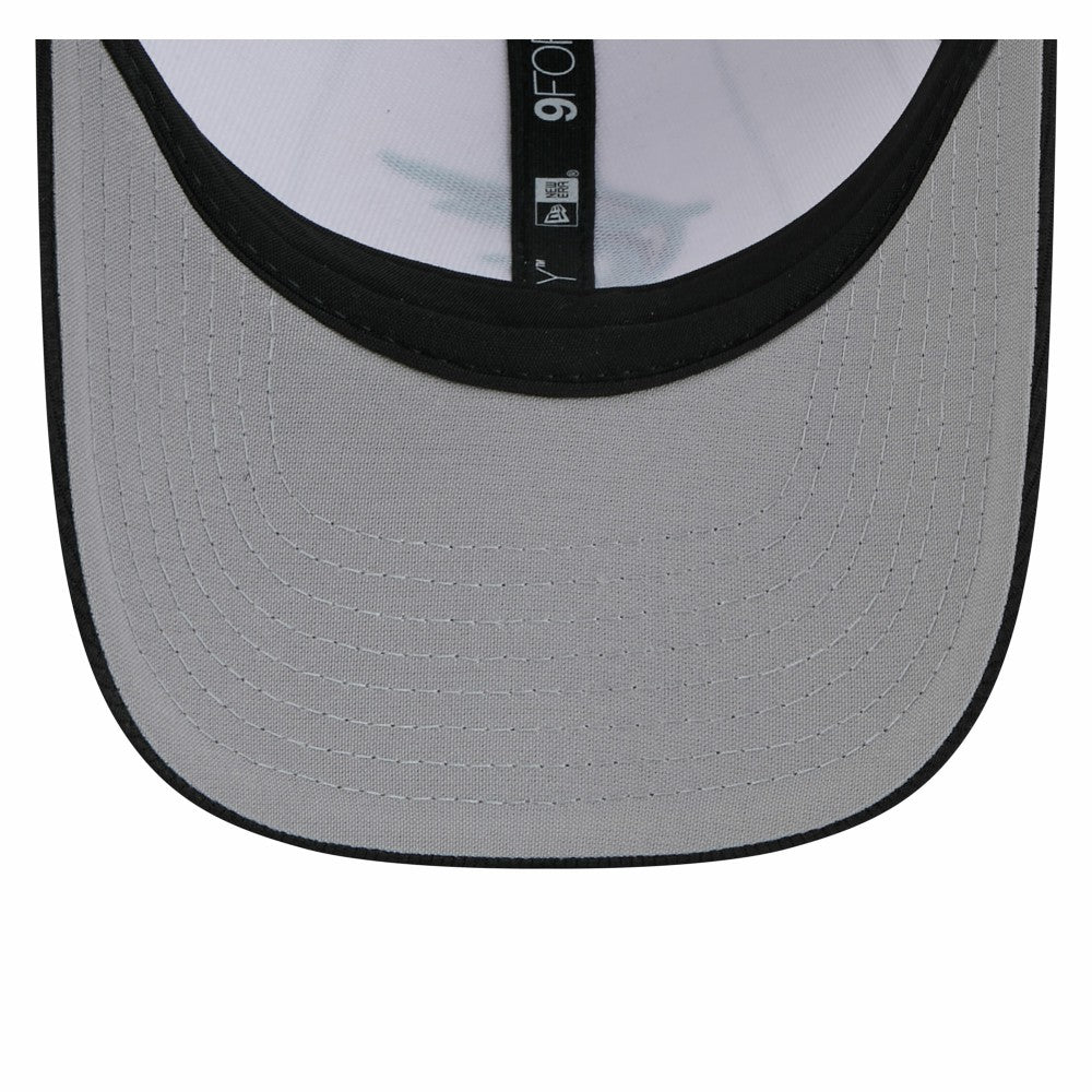 Miami Marlins 2025 Batting Practice 9FORTY M-Crown Adjustable Hat - White/Black | New Era