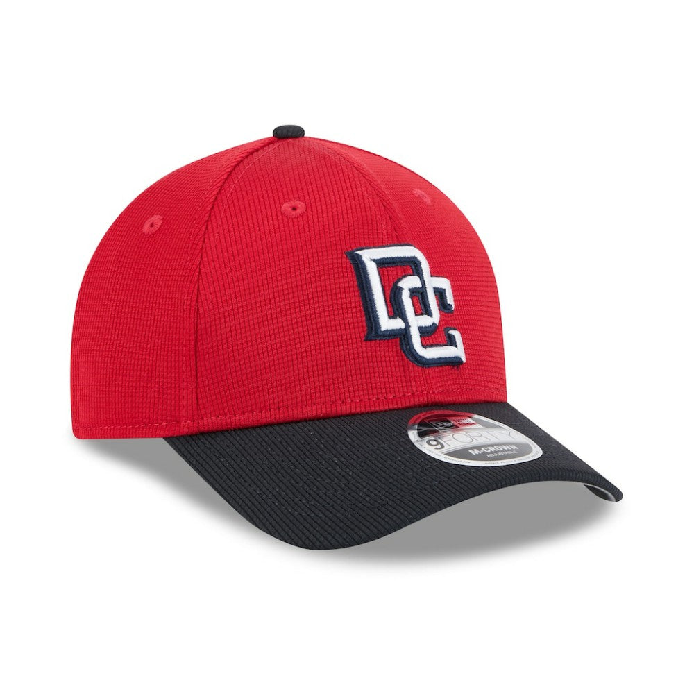 Washington Nationals 2025 Batting Practice 9FORTY M-Crown Adjustable Hat - Red/Black | New Era