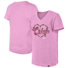 NFL Kansas City Chiefs Girls Youth Flip Sequins V-Neck T-Shirt