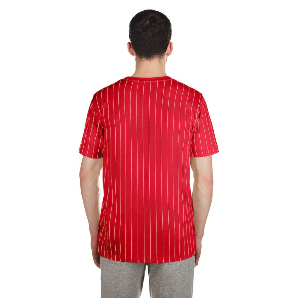 Philadelphia Phillies Throwback Pinstripe T-Shirt - Red | New Era