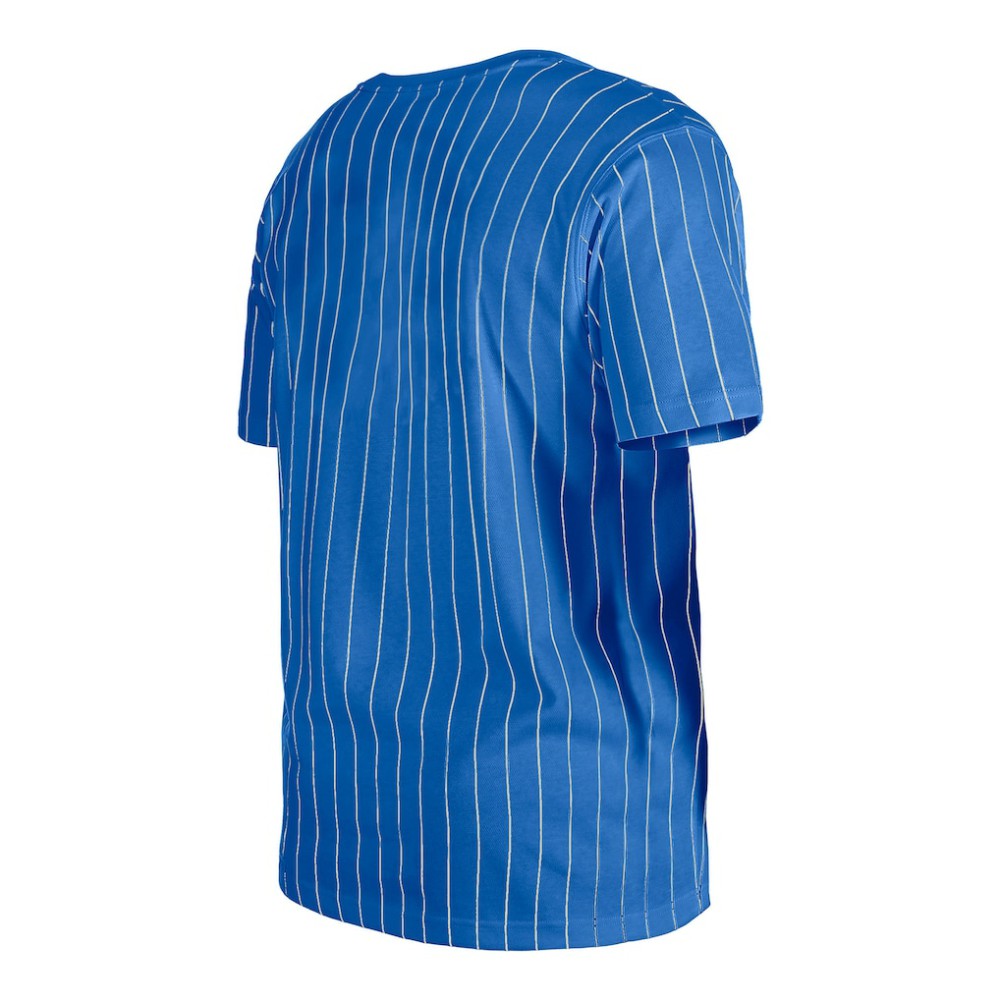 Chicago Cubs Throwback Pinstripe T-Shirt - Royal | New Era