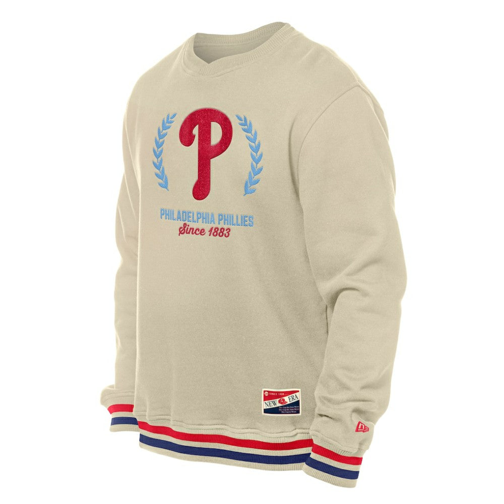 Philadelphia Phillies Throwback Pullover Sweatshirt - Cream | New Era