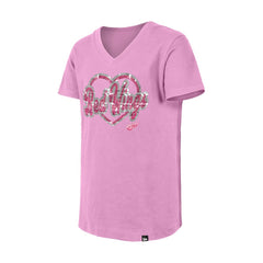 Detroit Red Wings New Era Girl's Youth Flip Sequin V-Neck T-Shirt