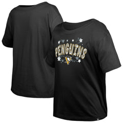 Pittsburgh Penguins New Era Girl's Youth Flip Sequin T-Shirt