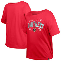 Florida Panthers New Era Girl's Youth Flip Sequin T-Shirt