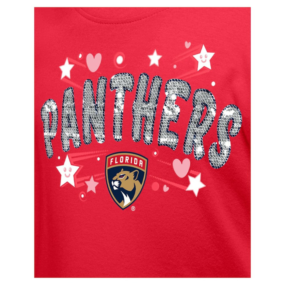 Florida Panthers New Era Girl's Youth Flip Sequin T-Shirt