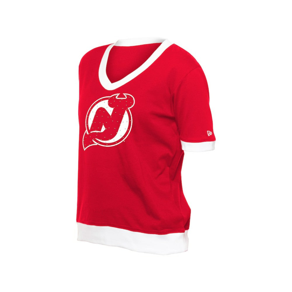 New Jersey Devils New Era Women's Game Day Rhinestuds T-Shirt
