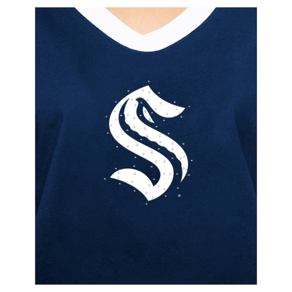 Seattle Kraken New Era Women's Game Day Rhinestuds T-Shirt