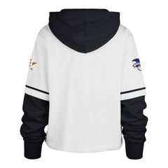 Houston Astros Women's Trifecta Shortstop Cropped Pullover Hoodie - White | 47 brand