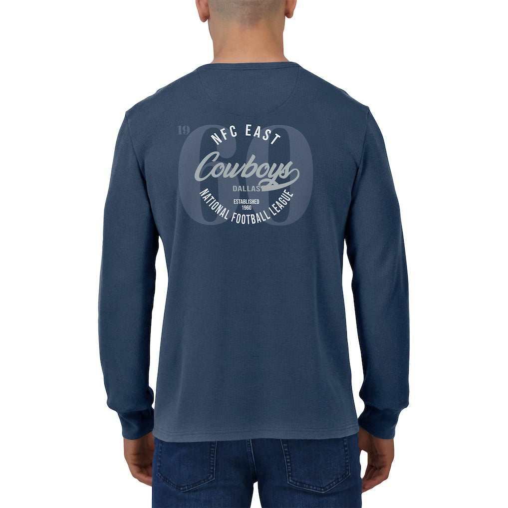 NFL Dallas Cowboys Darius Rucker Collection Washed Waffle-Knit Long Sleeve T-Shirt