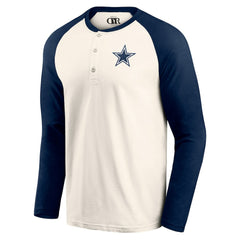 NFL Dallas Cowboys Darius Rucker Collection Raglan Henley Long Sleeve T-Shirt