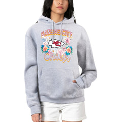 NFL Kansas City Chiefs G-III 4Her by Carl Banks Women's Flowers Team Logo Graphic Fleece Pullover Hoodie