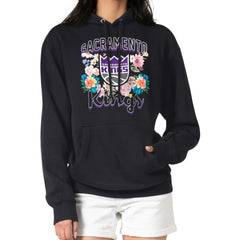 Sacramento Kings G-III 4Her by Carl Banks Women's Flowers Team Logo Graphic Fleece Pullover Hoodie - Black on sale