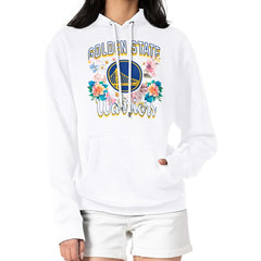 Golden State Warriors G-III 4Her by Carl Banks Women's Flowers Team Logo Graphic Fleece Pullover Hoodie sale - White sale