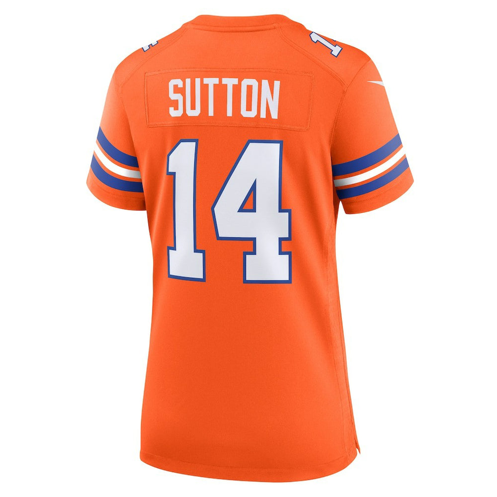 NFL Denver Broncos Courtland Sutton  Women's Mile High Collection 1977 Throwback Player Game Jersey