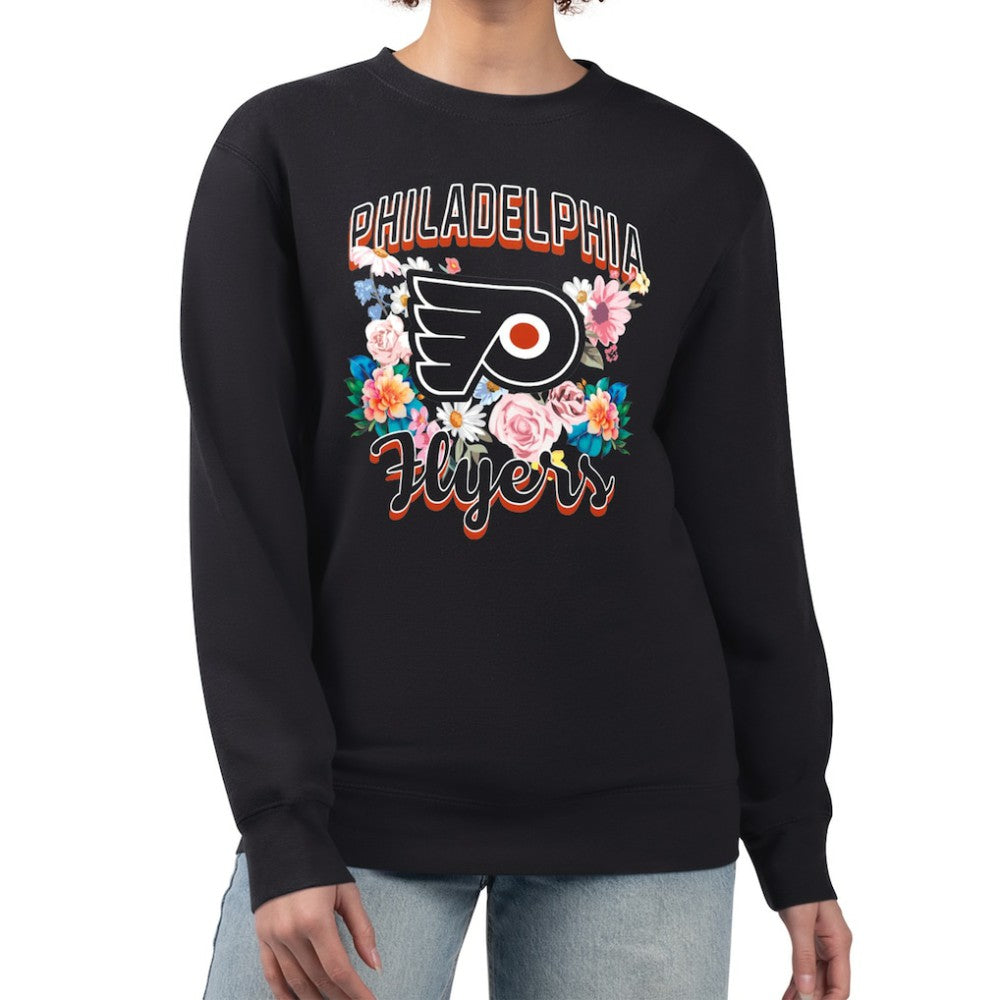 Philadelphia Flyers G-III 4Her by Carl Banks Women's Flower Logo Pullover Sweatshirt