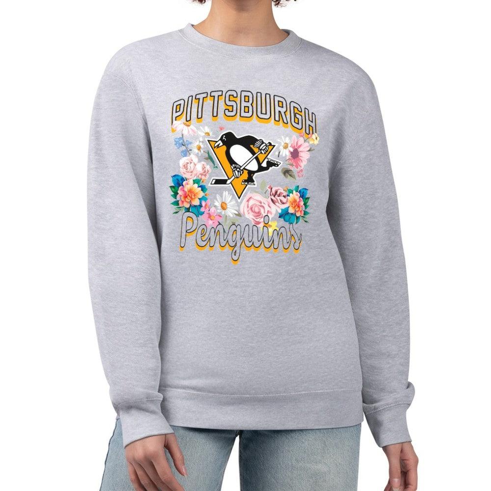 Pittsburgh Penguins G-III 4Her by Carl Banks Women's Flower Logo Pullover Sweatshirt