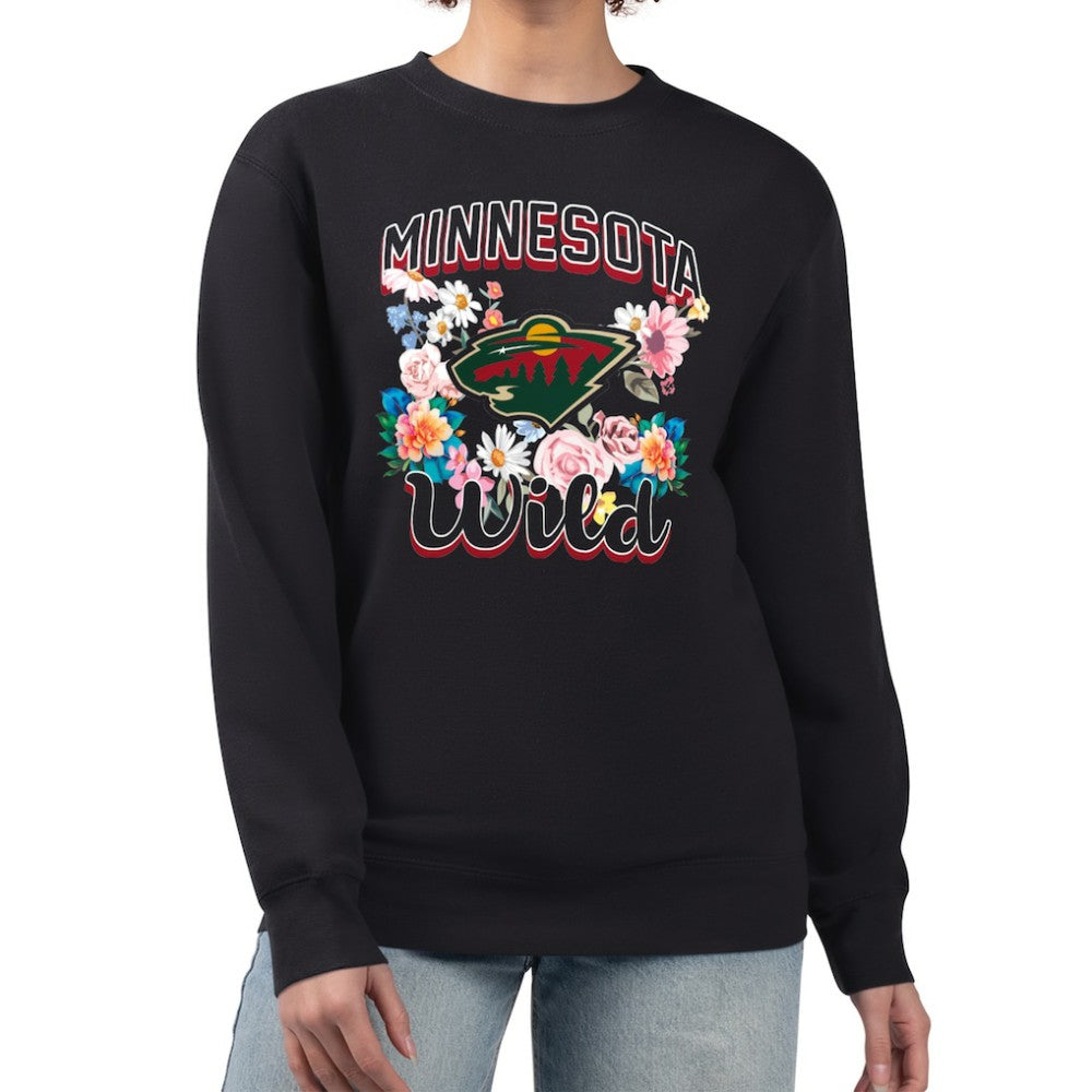 Minnesota Wild G-III 4Her by Carl Banks Women's Flower Logo Pullover Sweatshirt