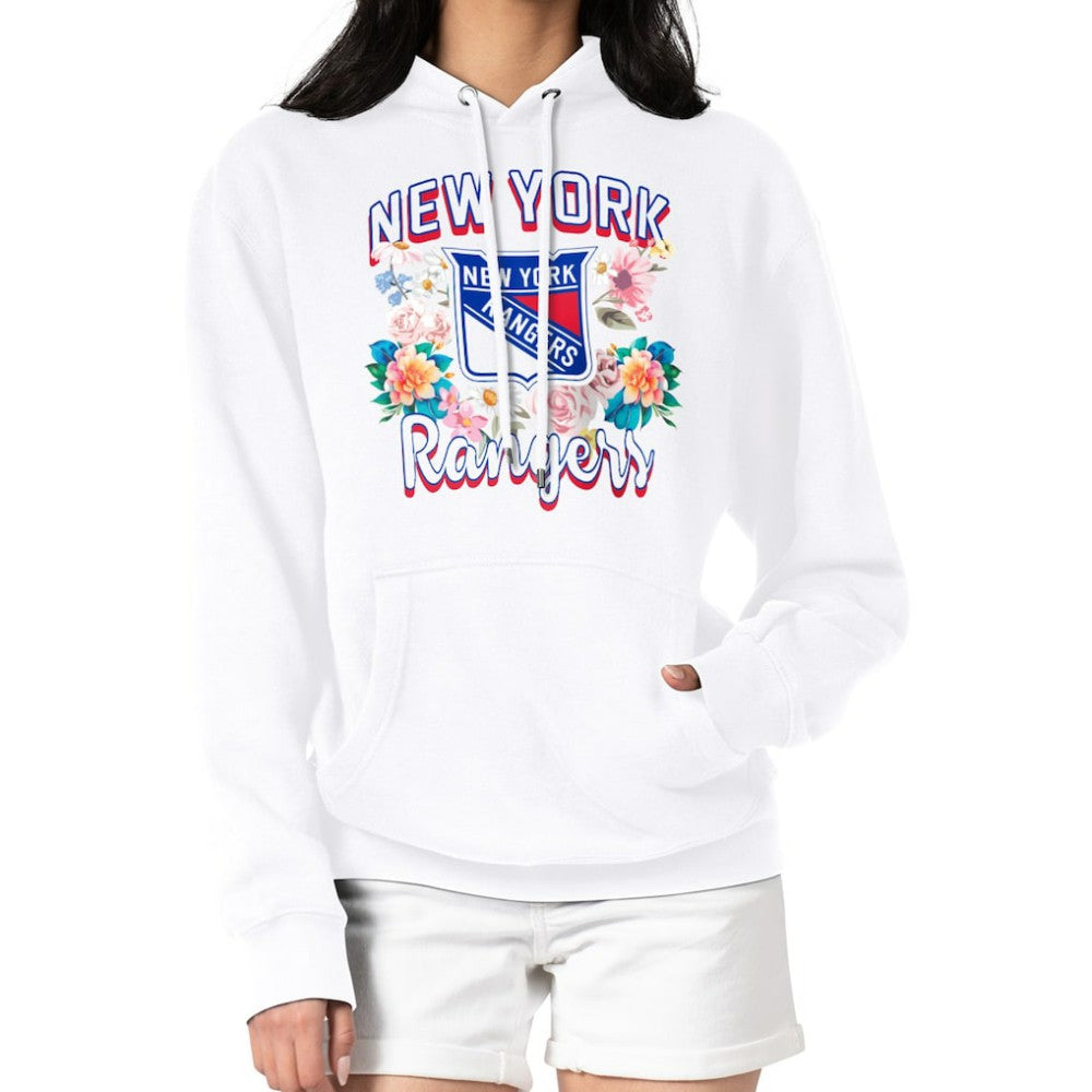 New York Rangers G-III 4Her by Carl Banks Women's Flower Logo Pullover Hoodie