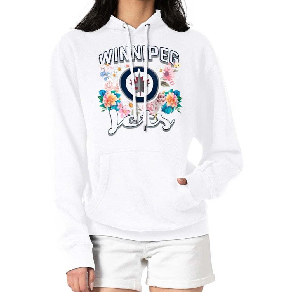 Winnipeg Jets G-III 4Her by Carl Banks Women's Flower Logo Pullover Hoodie
